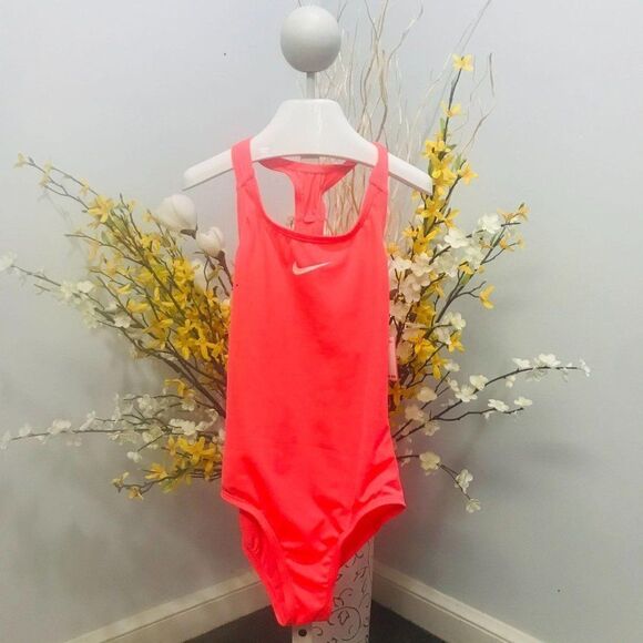 Nike One Piece Raceback Swim Suit Size 10